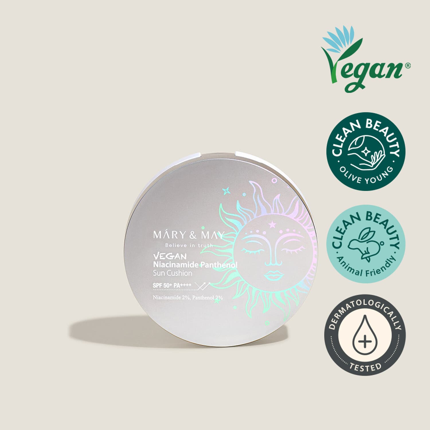 Mary&amp;May Vegan Niacinamide Panthenol Sun Cushion
