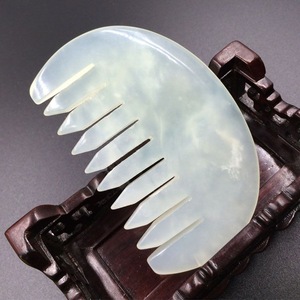 Natural Pink Wholesale Natural Rose quartz healing Crystal Massage Comb