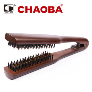 New Hot Sell Folding Wooden Handle Double Side Straightening Hair Brush CB-6009