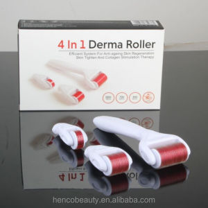 Newest ! 4 in 1 derma roller 300/720/1200 needles stainless micro needle therapy derma roller/ dermaroller