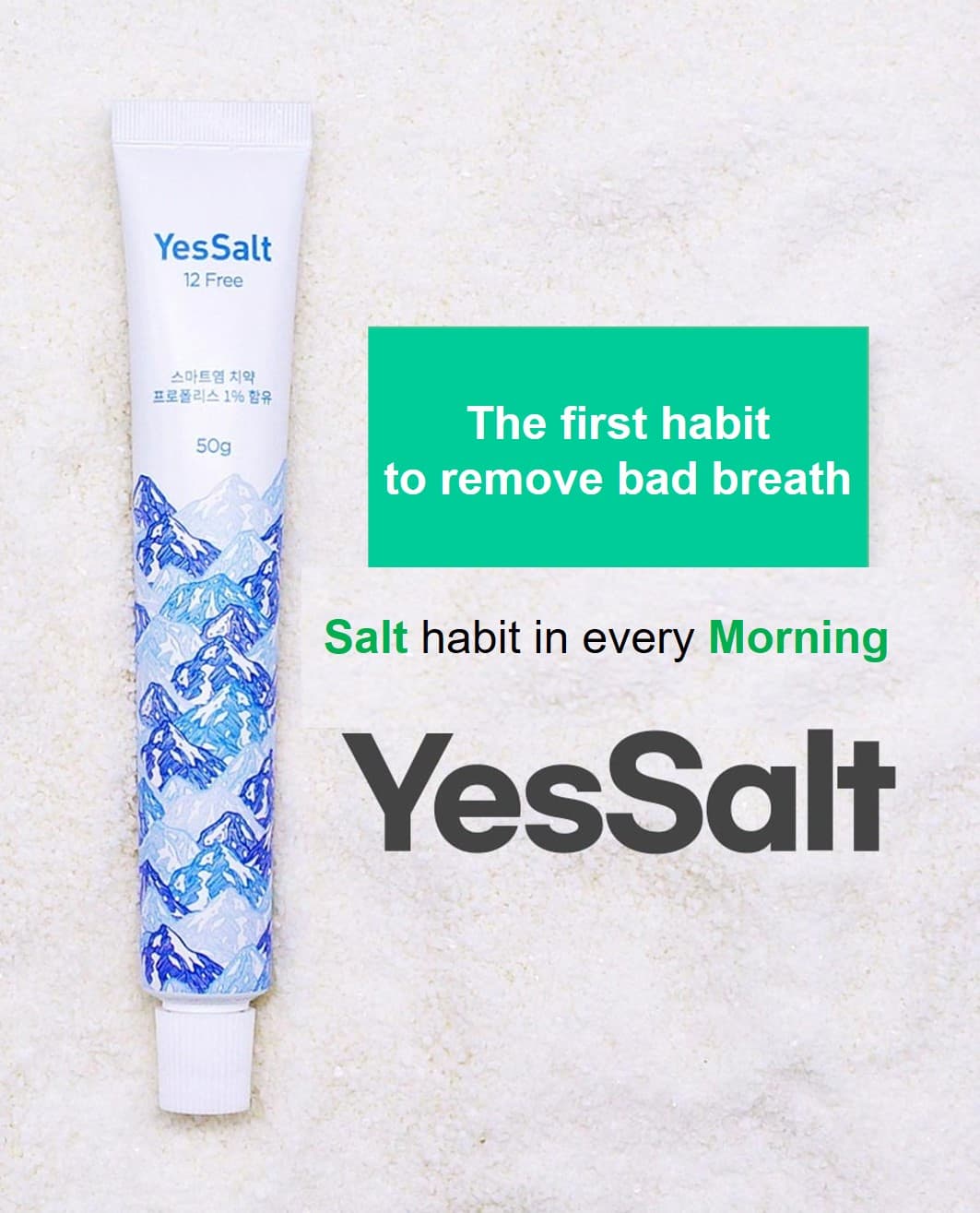 NICEENTECH Korean Sea Salt YesSalt Toothpaste Bundle of 3