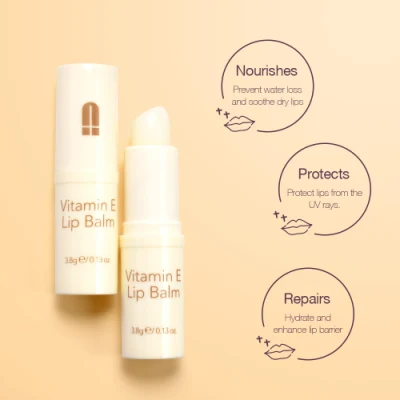 OEM Skin Care Custom Logo Hydrating Organic Vitamin E Lip Treatment Balm