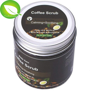 Private label hot selling best price wholesale whitening body scrub 100% natural arabica coffee scrub