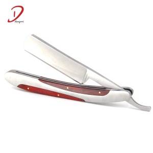 Professional private label barber old straight shaving razor wooden shaving razors