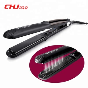 Professional steam styler hair straightener with Argon oil fast heat up