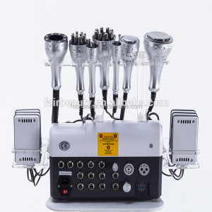 Salon use 8 in 1 warhammer 40K cavitation rf bio suction body shape  body slimming machine laser pads