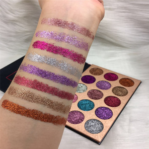 Wholesale 15Color Diamond Rainbow Eye Shadow Makeup Pressed Glitter Eyeshadow Palette