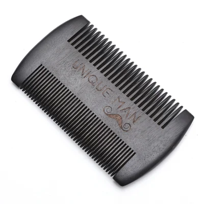 Wholesale Mens Wide Tooth Beard Comb Custom Logo Private Label Wooden Beard Comb