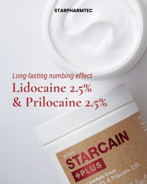 Starcain plus, topical an-esthetic cream, pre-laser an-esthetic, numbing cream, prilo-caine cream