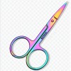 Nail Tweezers And Scissors Kit Straight Curved Rainbow Stainless Steel Tweezers Set For Nail Art Sticker Eyelash Extensions Pick