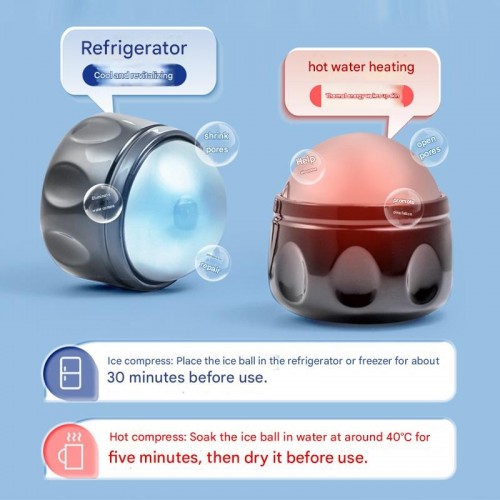 Stainless Steel Massage Ball Facial Beauty Ice Ball Fitness Yoga Muscle Relaxation Neck Massage Tool Handheld Ice Compress Ball Massager