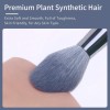 Custom Logo OEM 8Pcs Navy Blue Geometric Handle Cosmetic Brush Set with Envelope Clutch Bag Silver Ferrule Beauty Tools Manufacturer