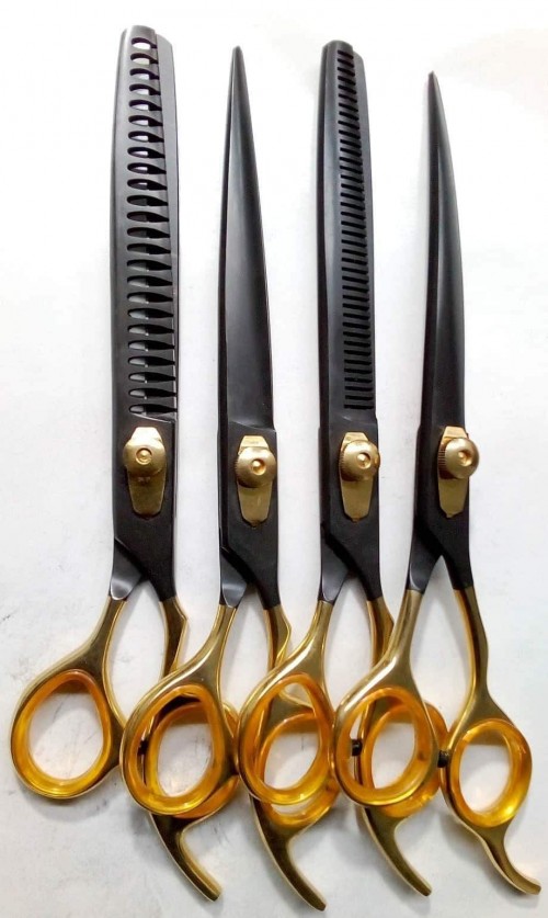 Hair thinning shears and hair cutting scissors