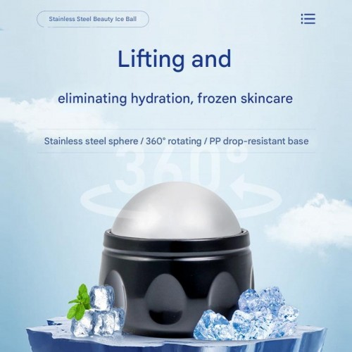 Stainless Steel Massage Ball Facial Beauty Ice Ball Fitness Yoga Muscle Relaxation Neck Massage Tool Handheld Ice Compress Ball Massager