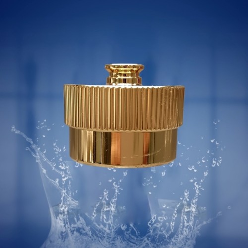 Luxury High-end Die Casting Zinc Alloy Champagne Electroplated Perfume Bottle Cap