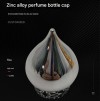 Custom Cosmetic High-end Die-casting Metal Zinc Alloy Silver Plating Unique Design Teardrop ShapePerfume Bottle Caps