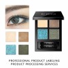 Personal label with high quality environmentally friendly high pigment durable 4-color combination eye shadow tray