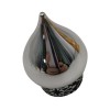 Custom Cosmetic High-end Die-casting Metal Zinc Alloy Silver Plating Unique Design Teardrop ShapePerfume Bottle Caps
