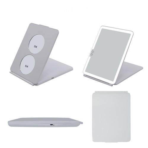 Travel Portable Adjustable Brightness 72 LED There-Color Light Folding Mirror