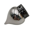 Custom Cosmetic High-end Die-casting Metal Zinc Alloy Silver Plating Unique Design Teardrop ShapePerfume Bottle Caps