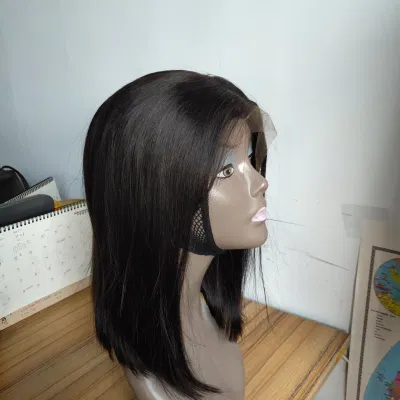 100% Human Hair 13*4 Lace Wig and Natural Color Bob Front Lace Wig