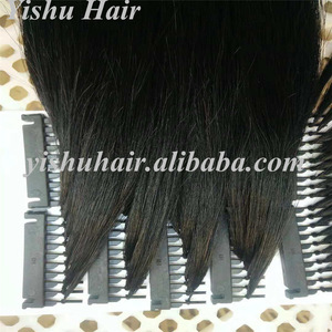 2018 new products high quality double drawn cuticle aligned remy hair 6D feather line in human hair extensions