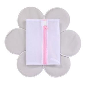4.7*4.7 inch Washable Organic bamboo Ventilation nursing pads,bra pads with laundry bag