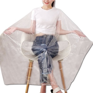 50pcs disposable PE beauty salon apron barber shawl hair cutting capes wholesale