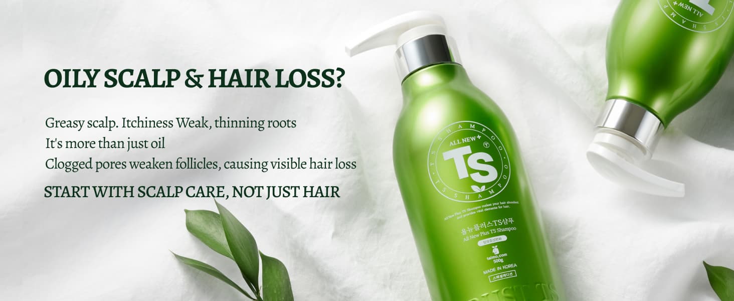 All New Plus TS Shampoo with Biotin for Hair Loss Prevention  Therapy Shampoo for Damaged Hair 