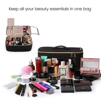 Beauty Vinyl Vanity Toiletry Make up Makeup Cosmetic Case