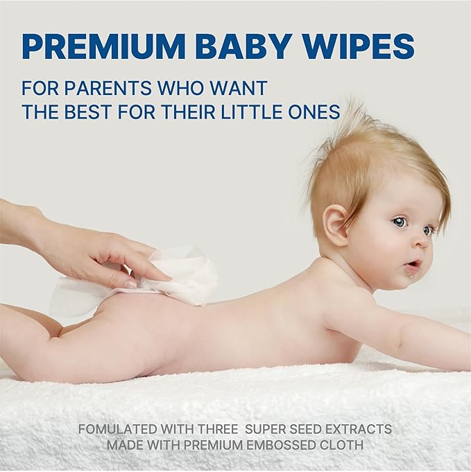 Bebesup Signature Blue Wet Wipes, Embossed 70 Sheets With Cap (75GSM)