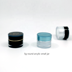 cosmetic packaging 5g empty nail gel pot black cosmetic acrylic jar sample facial cream jar