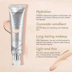 Cosmetics Face Skin Care Bb Cream Concealer Beauty Makeup Foundation Waterproof