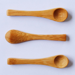 Custom Promotion Eco-Friendly Round Bamboo Wood Cream Cosmetic Spoons