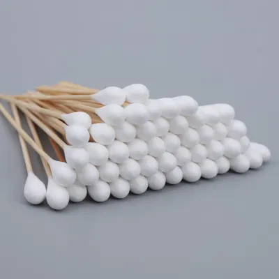 Disposable Medical Surgical Sterile Long Cotton Swab with Bamboo Stick