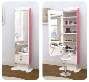 ELEGANI makeup station /makeup studio furniture /dresser with mirror and lights /makeup station /dresser table /bedroom dresser