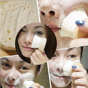 Facial Cleanser Exfoliate Brush Facial Skin Care Tool, pore cleaner (Wooden handle)