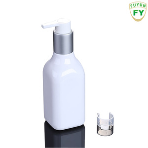 Fuyun Customized high-capacity 200ml Eco-friendly Square Plastic Empty Luxury Cosmetic Bottle for Shampoo,cosmetic bottle