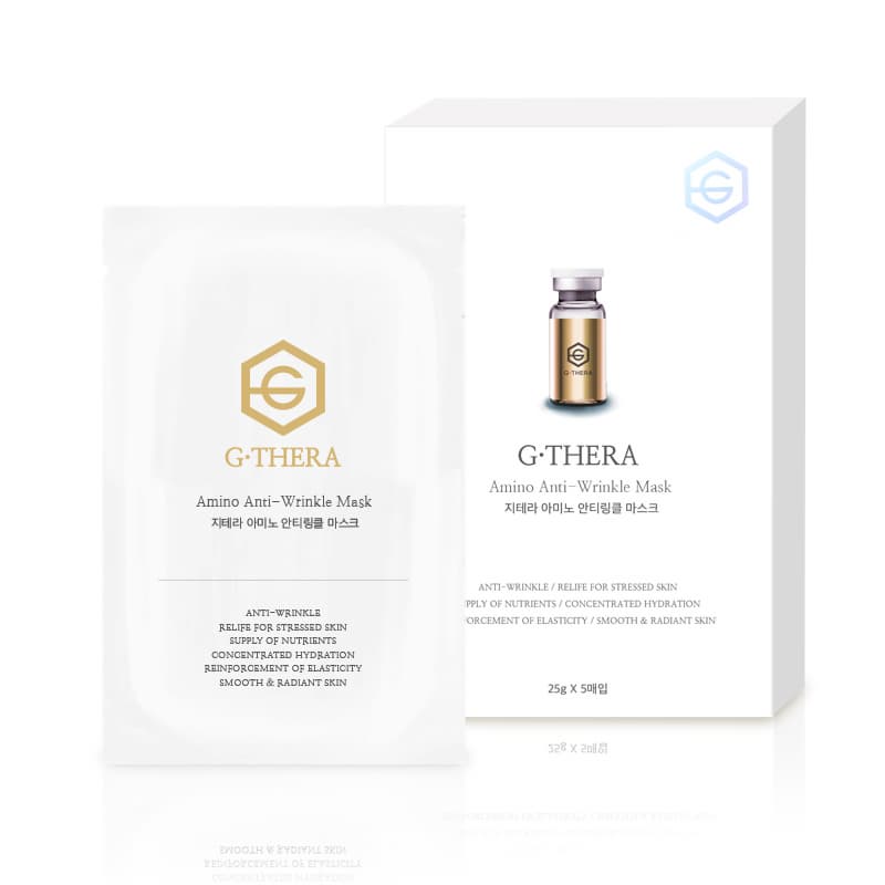 G-THERA AMINO ANTI-WRINKLE MASK 5ea. Sheet mask pack, amino mask, anti wrinkle mask.