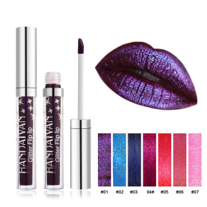 HANDAIYAN Glitter Flip Lip Liquid Lipstick Long Lasting Lipsticks Lip Gloss Makeup Lip Stick Waterproof Magic Metallic Lipstick