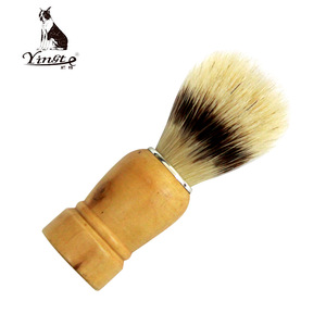 High quality man black shaving beard brush with wooden handle