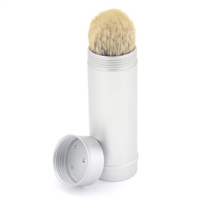 High quality Metal Aluminum Travel Silvertip Badger Hair Men Wet Shaving Beard Brush