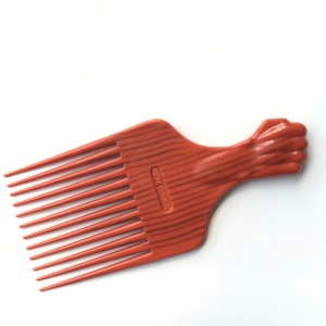 High Quality Plastic African Afro Hair Flat Fist Comb