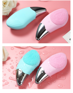 High Quality Silicone Waterproof Stick Face Finger Held Facial Cleansing Brush