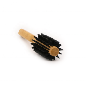 Hot sale boar bristle hair brush wooden round rolling style brush