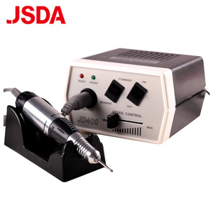JSDA brand JD400 electric nail drill tool with handpiece and nail drill bits