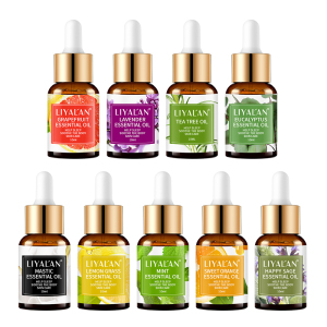 LIYALAN professional beauty essential oil set, 9 beauty massage essential oils customized by OEM
