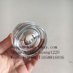 Luxury acrylic 30g clear plastic jar with metal silver lid and silver inner jar/Old round cream jar