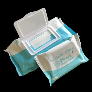 Manufacture Anti Bacterial Sterilized Disposable Wet Tissue Bottle Barrel Desinfecting Alcohol Wet Wipes Pads in Tub