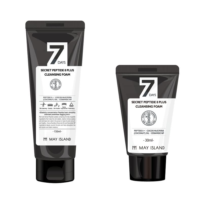 [MAY ISLAND] 7DAYS SECRET PEPTIDE 8 PLUS CLEANSING FOAM 30ml / 150ml 